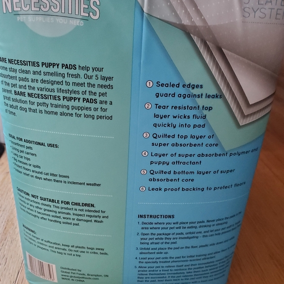 Nwt Bare Necessities Puppy Pads - Blue - Picture 5 of 5